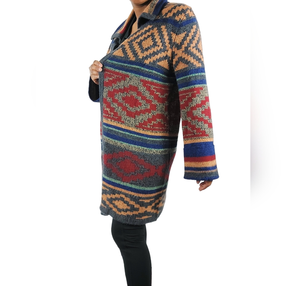 Colorful Geometric Women's Cardigan - Picture 2 of 10